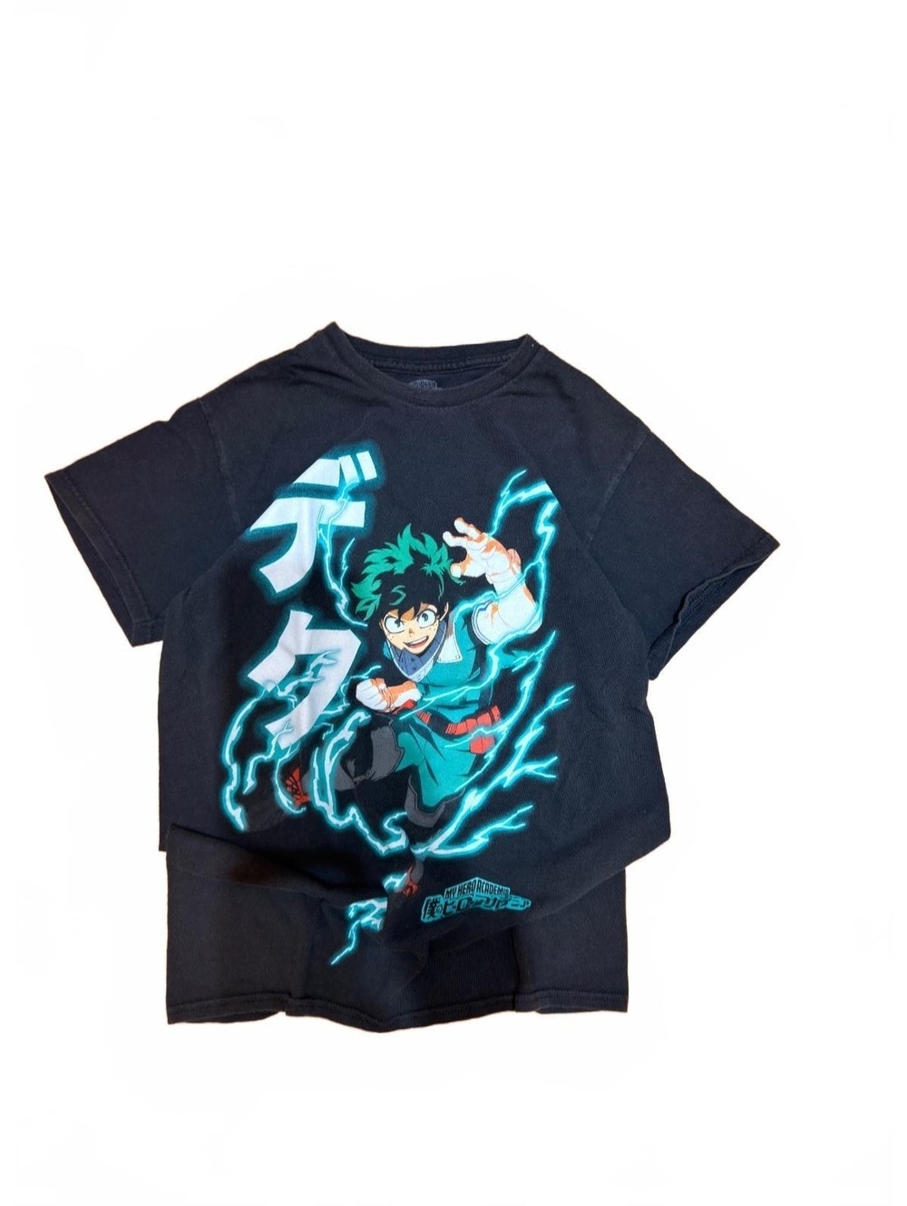 My Hero Academia "Deku" Graphic T-Shirt - Black, Size Small